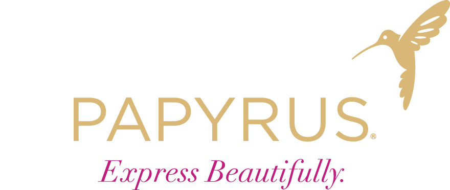 Papyrus Gold Humminbird Logo, Express Beautifully