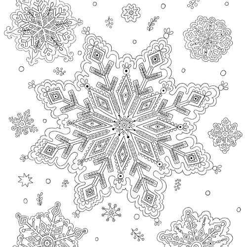 snowflake coloring page