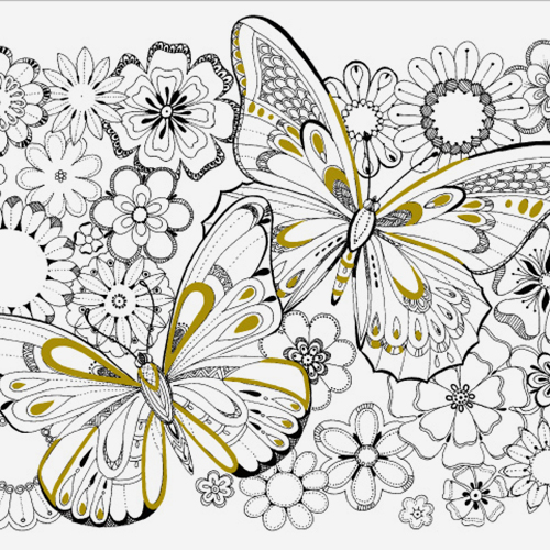 butterflies coloring page