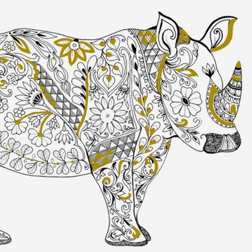 rhino coloring page