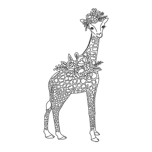 giraffe coloring page