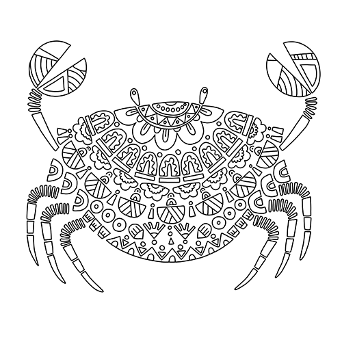 crab coloring page