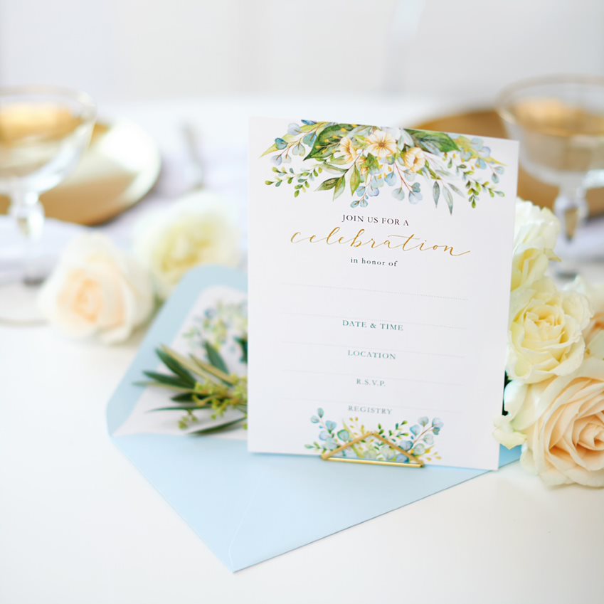 Eucalpytus Bridal Shower Invitation
