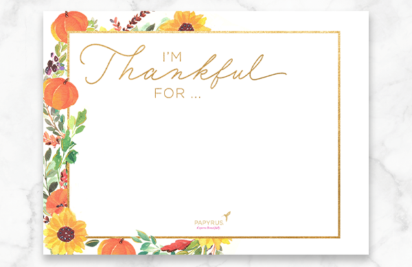 I'm thankful for pumpkin printable