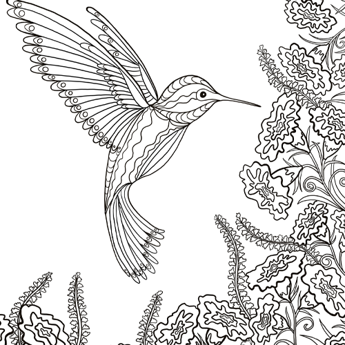 Bella Hummingbird Coloring Page