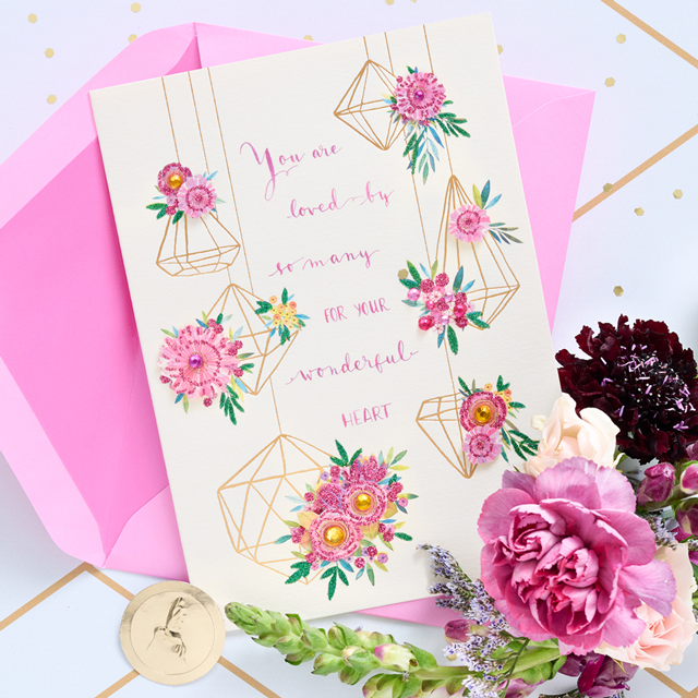 Mother's day card with flowers