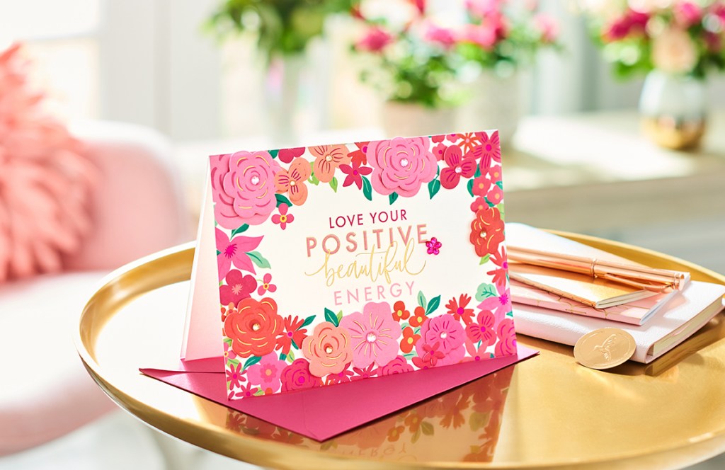 BCRF Floral Card on tray