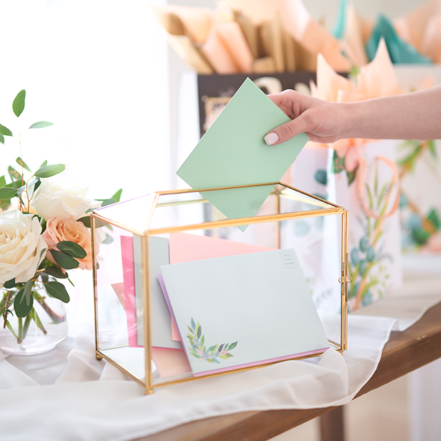 Card and gift table at wedding