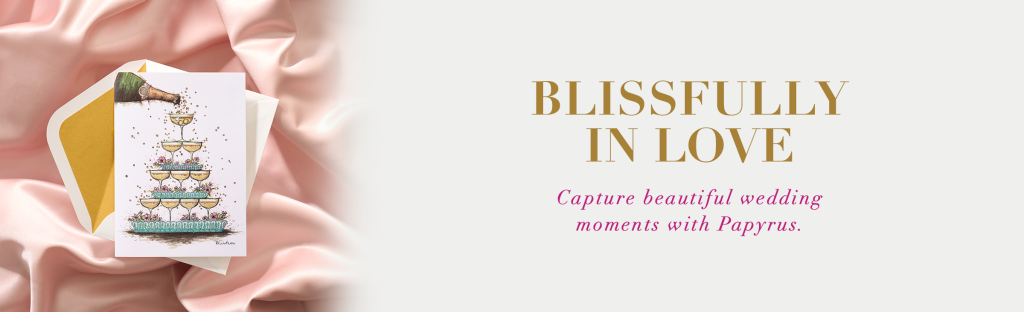 Blissfully in love capture beautiful wedding moments with Papyrus. 