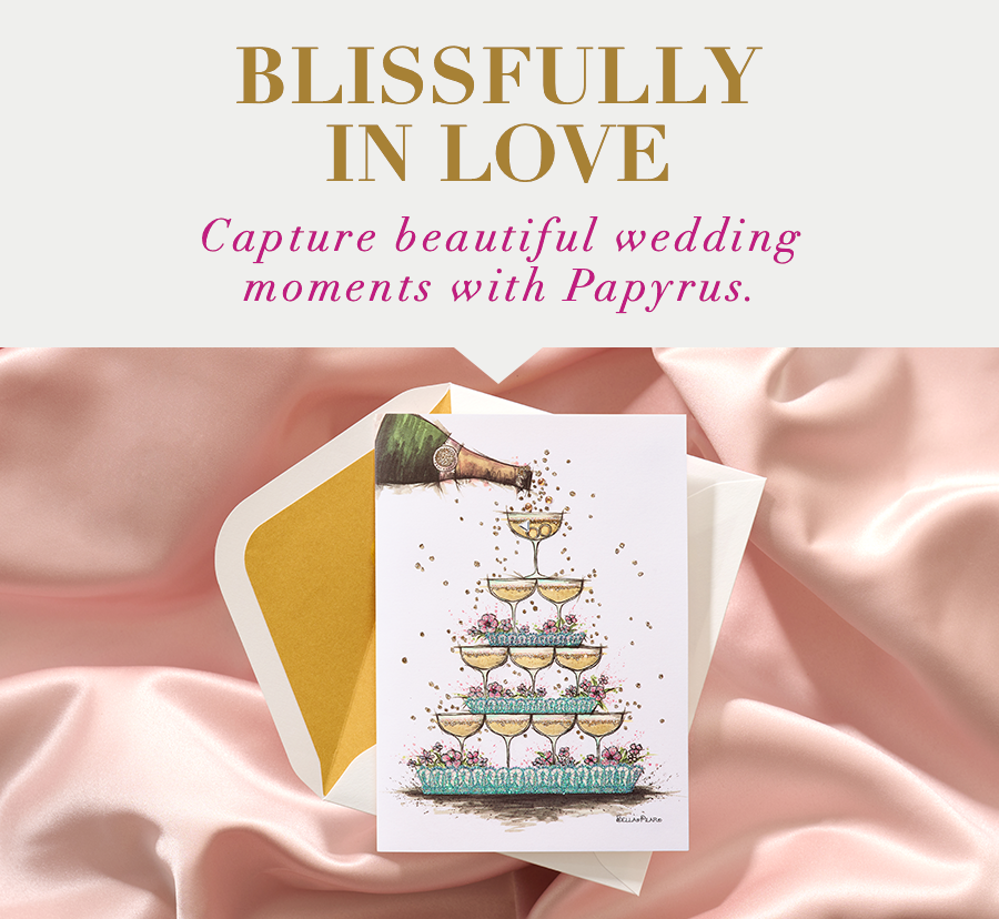 Blissfully in love capture beautiful wedding moments with Papyrus. 