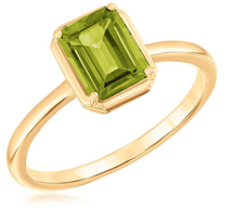 Green gemstone ring
