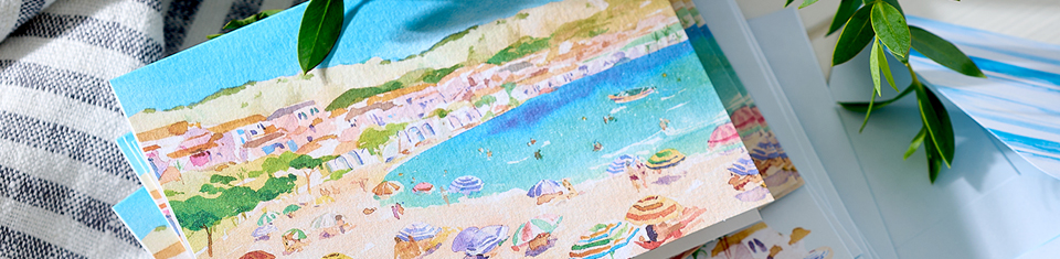 Beach themed greeting card