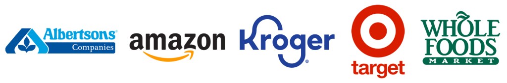 Albertsons, Amazon, Kroger, Target, Whole Foods