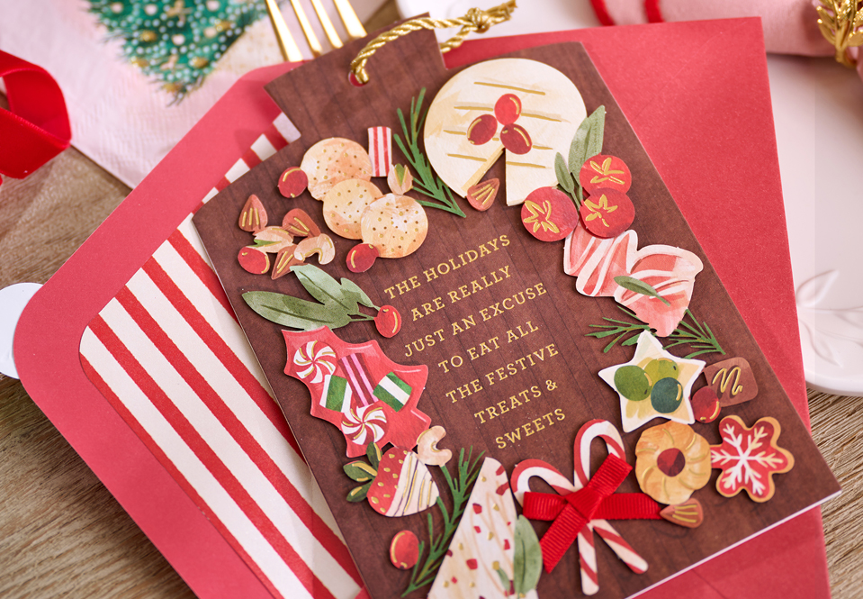 Card showing handmade details