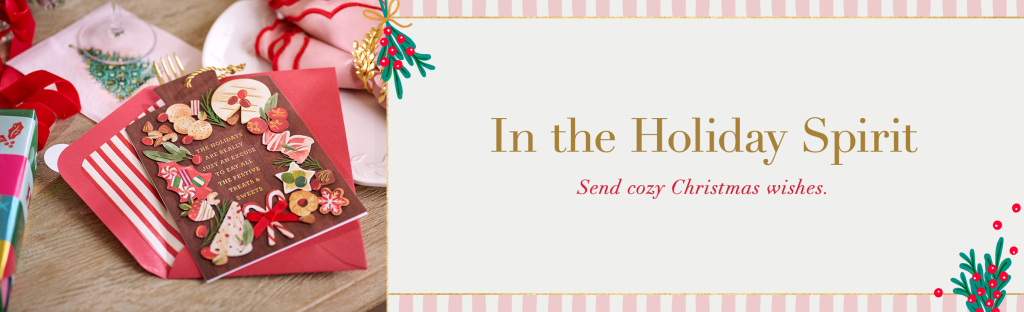 In the Holliday Spirit. Send cozy Christmas wishes.