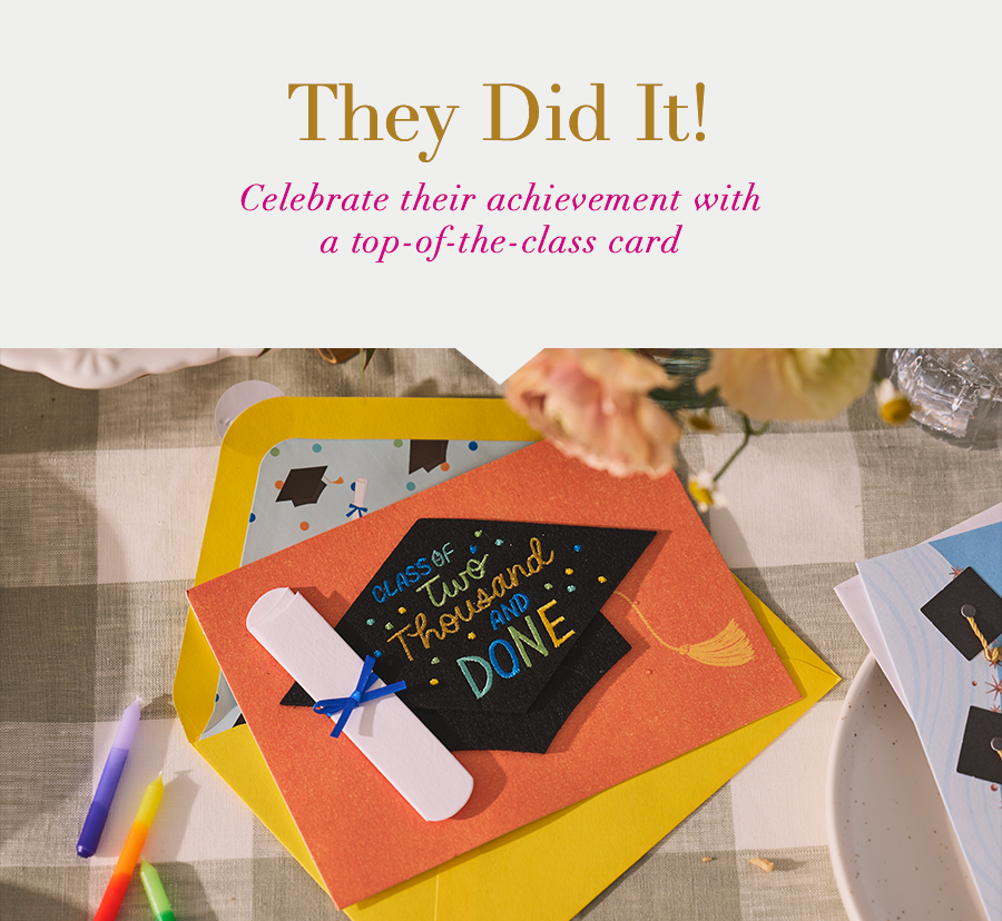 They Did It! Celebrate their achievement with a top-of-the-class card
