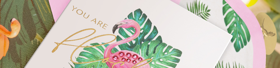 Flamingo card lifestyle photo