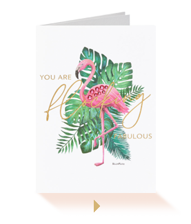 FLOCKING FABULOUS BLANK GREETING CARD