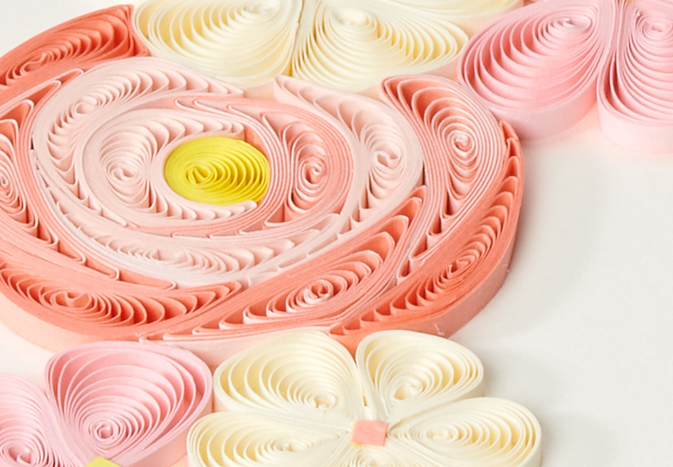 Close up of quilling