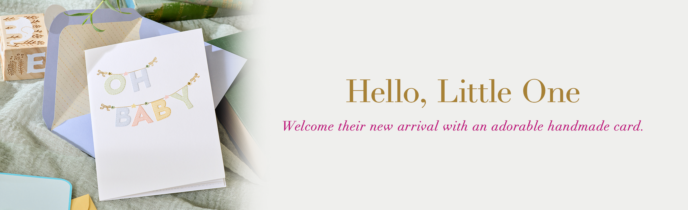 Hello, Little One. Welcome their new arrival with an adorable handmade card.