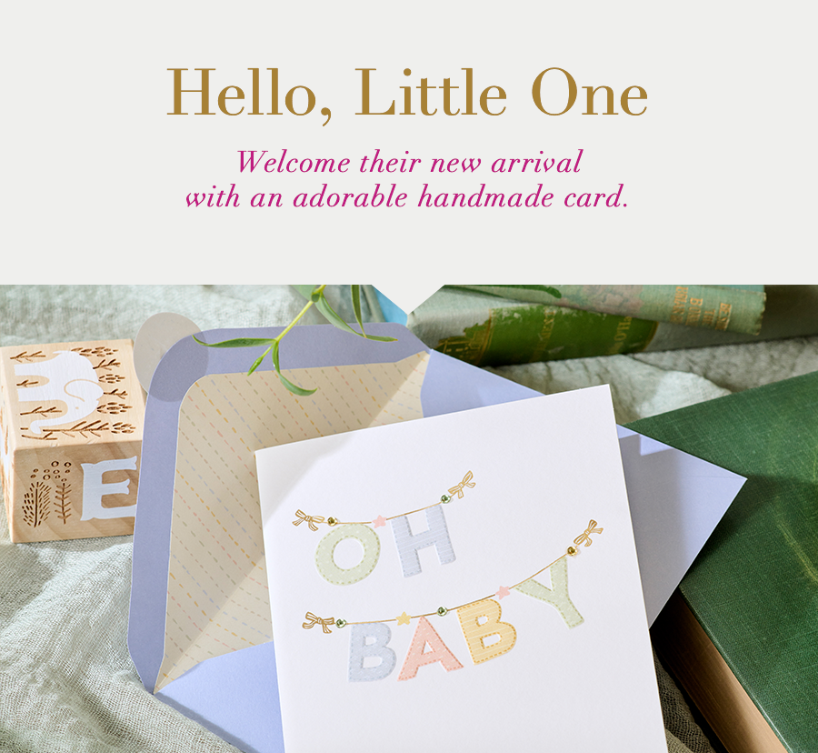 Hello, Little One. Welcome their new arrival with an adorable handmade card.