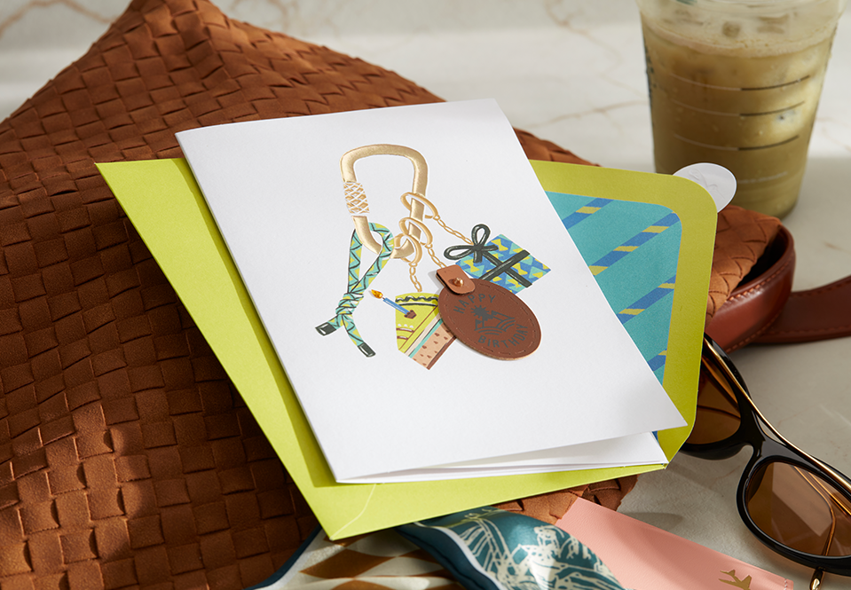 Keyring card on a table