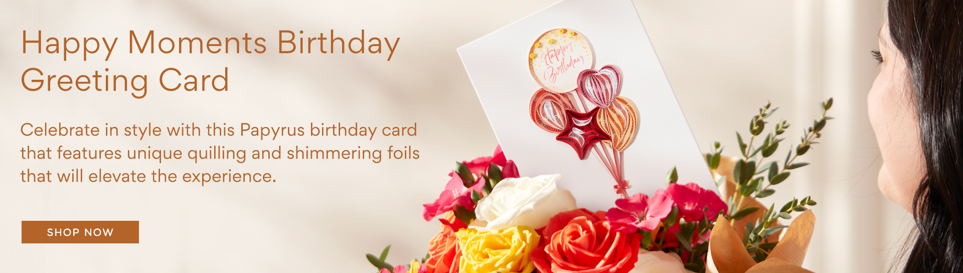 Happy Moments Birthday Greeting Card
Celebrate in style with this Papyrus birthday card that features unique quilling and shimmering foils that will elevate the experience.